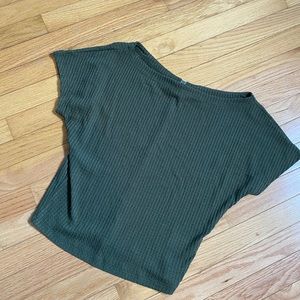 Hunter Green Waffle Texture Tee